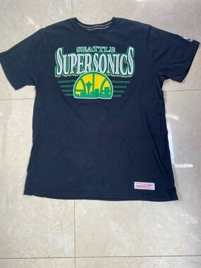 Seattle SuperSonics Mitchell & Ness XL Black T-Shirt